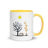 Colorful Interior Mug with Minimalist Four Elements Design